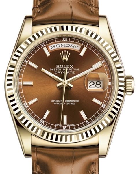 rolex day date 40 leather strap